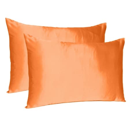 Gfancy Fixtures 20 x 26 in. Orange Dreamy Silky Satin Standard Size Pillowcases GF2627905